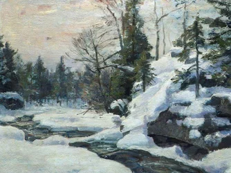 Rustig winterbeekje