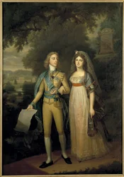 Portret van Gustav IV Adolf van Zweden (1778-1837) en Frederica Dorothea Wilhelmina van Baden (1781-1826), koningin van Zweden