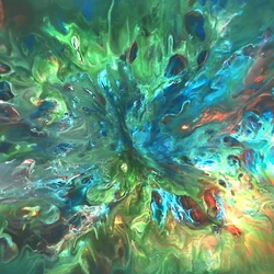 Levendig, vloeiend en abstract