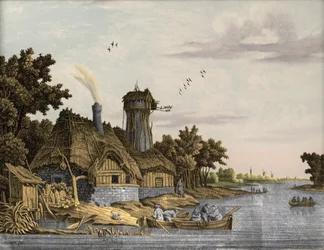Molen langs een rivier