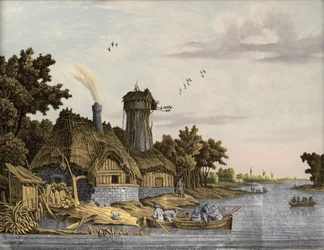 Molen langs een rivier
