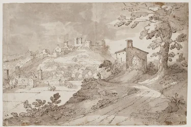 Stadsaanleg met stadsmuur