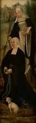 Sint Monica en een schenker, een vleugel van een altaarstuk