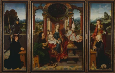 De Heilige Familie, ca. 1530, triptiek