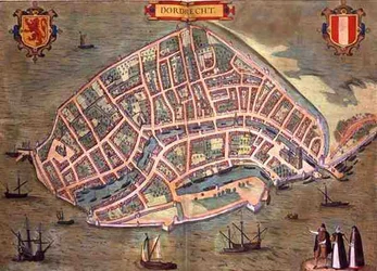 Kaart van Dordrecht, uit 