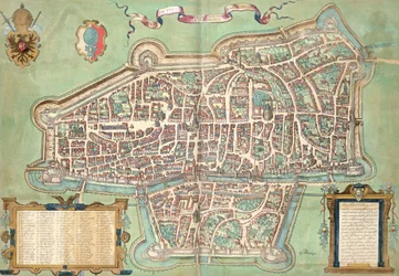 Kaart van Augsburg, uit 