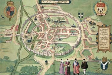 Kaart van Canterbury, uit 