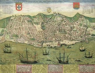 Kaart van Lissabon, uit 