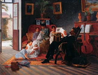 Scène van de Familie van Adolfo Pinto