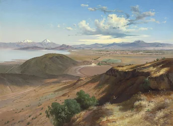 Vallei van Mexico vanaf de heuvel van Sint Isabel, 1892