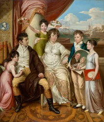 De familie van de groothandelaar Johann Christian Edler von Bruchmann
