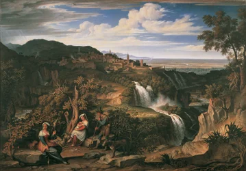 De watervallen van Tivoli bij Rome