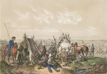 Een scène uit de Onafhankelijkheidsoorlog in Hongarije in 1849, ca. 1849