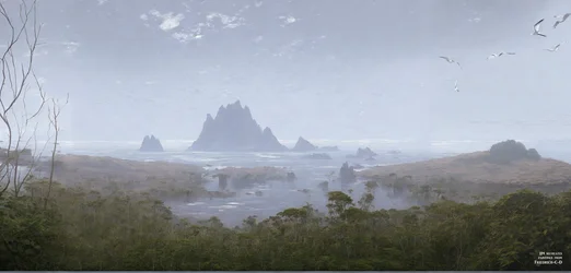 JJM recreëert Friedrich-C-D: Rotsrif aan de kust (Panorama)