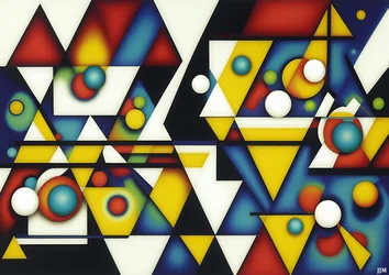 abstract: sferen+driehoeken 4