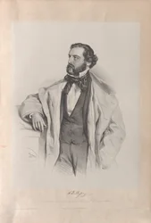 Portret van de operazanger Achille De Bassini 1819-1881, 1854