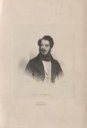 Portret van de Operazanger Giovanni Orazio Cartagenova 1800-1841, 1838