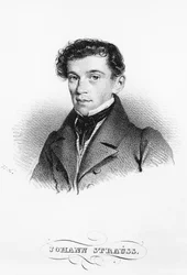 Portret van de Oostenrijkse componist en dirigent Johann Strauss