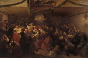 Een bruiloftsfeest uit Vingåker, 1857