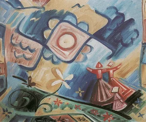 Zingende meisjes folklore ornament, 1936