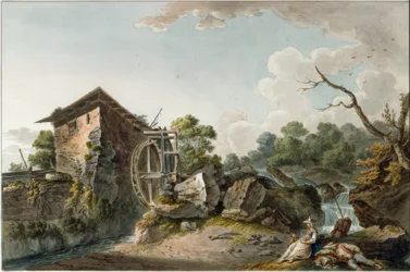 Uitzicht op de bovenste molen bij Montreux