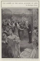 De soiree van de Royal Academy of Arts in Burlington House, Londen