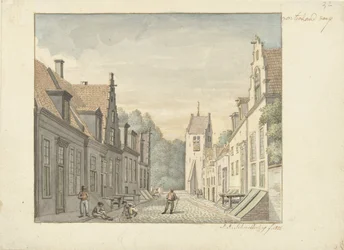Straat in het dorp Oosterland op Duiveland