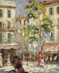 Straatscène in Parijs