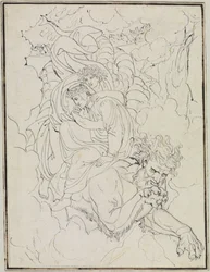 Dante en Vergilius op de rug van Geryon (Dante, Inferno, zang 17, vs. 94)