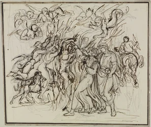 Dante en Vergilius in het woud van de zelfmoordenaars (Dante