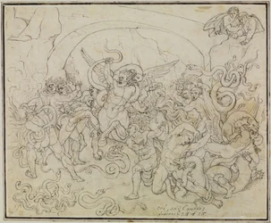 De straf van de dieven in het dal van de slangen en draken (Dante