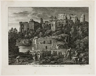Ruïnes van het Paleis van de Caesars in Rome, plaat acht uit Die Römische Ansichten