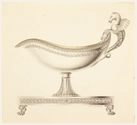 Tekening, Elevatie van een sausboot, 1790-1825