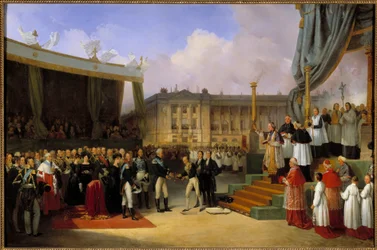 Karel X legt de eerste steen van het monument ter nagedachtenis aan Lodewijk XVI op 3 mei