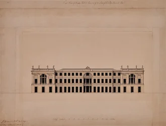 Oostelijke voorzijde van Langley Hall in Kent