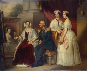 Familieportret van Joseph, hertog van Saksen-Altenburg