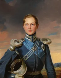 Portret van Tsarevitsj Alexander Nikolaevich van Rusland