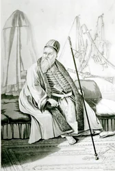 Portret van Ali Pasha van Yannina, gegraveerd door Robert Havell, 1822