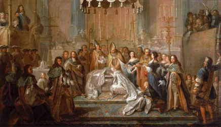 Doop van de Dauphin Louis, zoon van Lodewijk XIV, gevierd in Saint-Germain-en-Laye, 24 maart