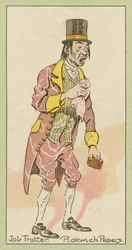 Job Trotter, Pickwick Papers (kleurenlitho)