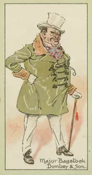 Majoor Bagstock, Dombey  Zoon (kleurenlitho)