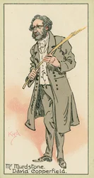 Mr Murdstone, David Copperfield (kleurenlitho)