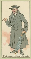Mr Squeers, Nicholas Nickleby (kleurenlitho)