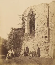 Easby Abdij. Vanuit het Oosten, 1850s
