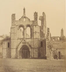 Kirkstall Abbey. Vanuit het Westen, 1850s