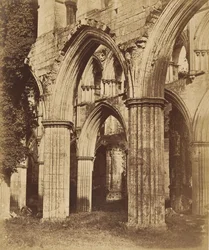Rievaulx Abbey. Kijken over het koor