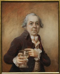 Portret van een man met een glas