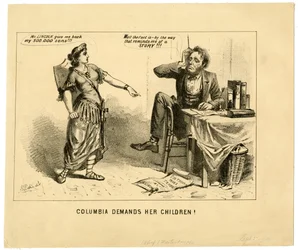 Columbia eist haar kinderen, 1864