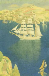 De witte bark bij Fowey, 1943