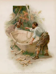 Illustratie voor Robinson Crusoe